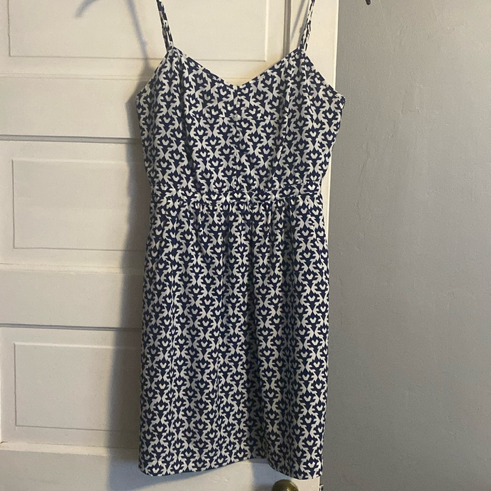 J.Crew navy/white dress